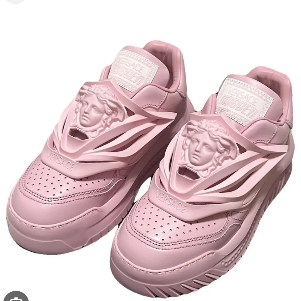 Versace Odissea Sneakers in Light Pink Leather - Size 41